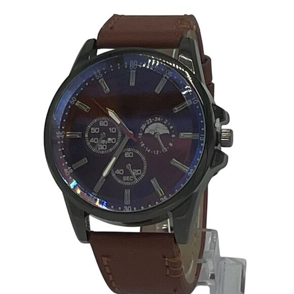 Fashion Quartz Movement Analog Watch in Brown/Slate - Picture 2 of 6